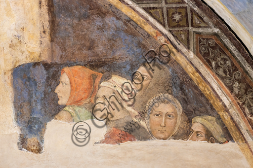 “Five unidentified figures”. Frescoes by Jacopo di Cione (brother of Orcagna) based on the iconographic program of Coluccio Salutati (1375-1406), preserved in the Palazzo dell'Arte dei Giudici e Notai, or del Proconsolo in Florence.