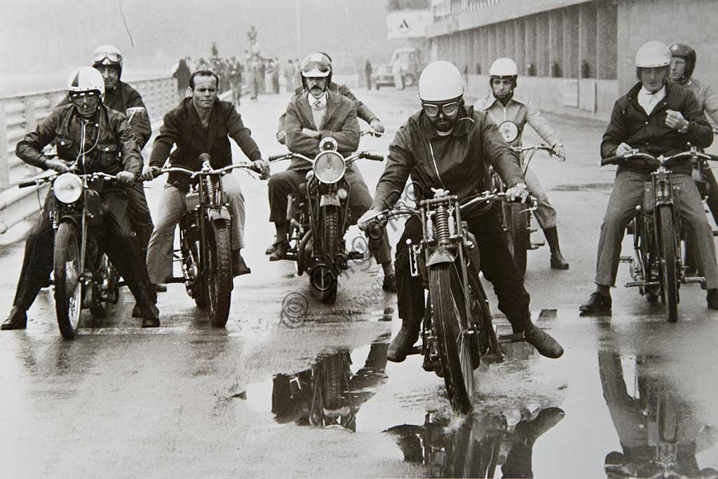 Collezione di moto d'epoca Bruno Valgrande: il collezionista in una foto degli anni Ottanta.