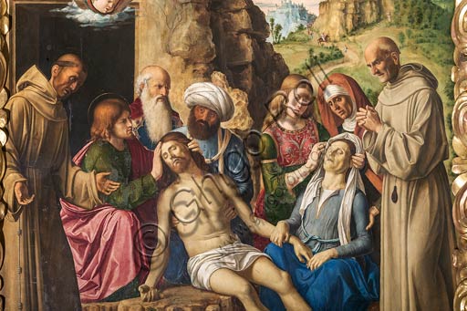  Modena, Galleria Estense: "Lamentation of Christ", by Cima da Conegliano (Giovanni Battista Cima, 1459/1460 – 1517/1518). Detail.