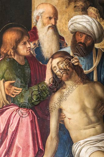  Modena, Galleria Estense: "Lamentation of Christ", by Cima da Conegliano (Giovanni Battista Cima, 1459/1460 – 1517/1518). Detail.