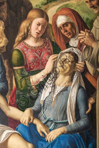 Modena, Galleria Estense: "Compianto sul Cristo Morto", di Cima da Conegliano (Giovanni Battista Cima, 1459/1460 – 1517/1518). Particolare.