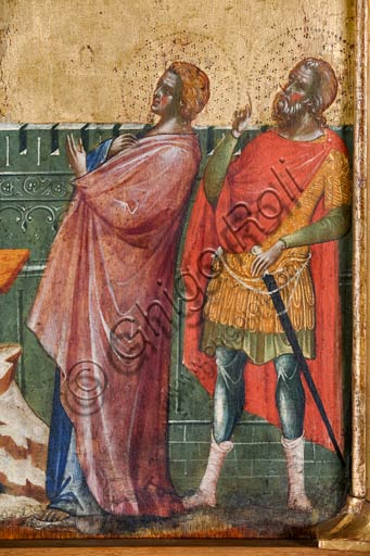 Croazia, Rab (Arbe), Museo della Cattedrale: Paolo Veneziano, Polittico della Crocifissione (1350-55). Particolare.