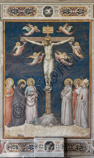 Basilica of the Holy Cross, sacristy, Scenes of the life of Christ: "Crucifixion" by Taddeo Gaddi.