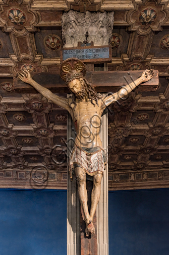   Crucifix in polychrome wood, XV century.