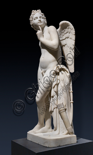 "Cupido o Amore con tutti i suoi attributi", 1828,  di José Alvarez Bouquel (Bouquet) (1805 - 1830), marmo. 