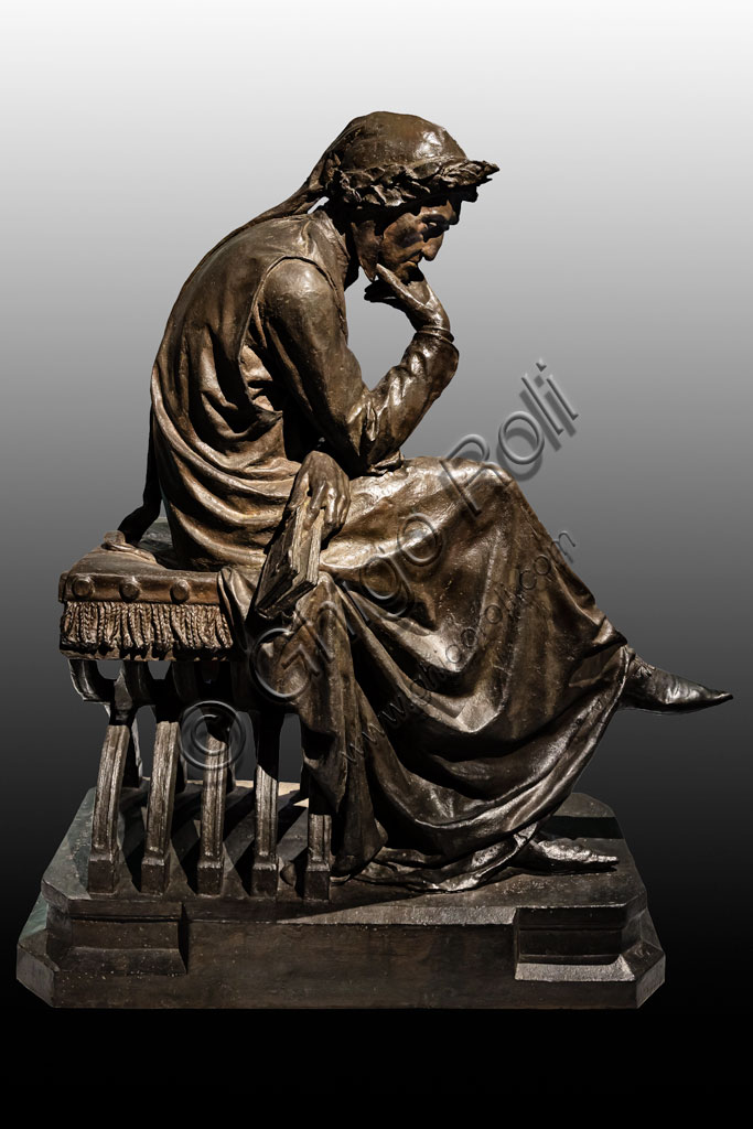 “Dante in meditazione”, di Jerónimo Suñol y Pujol, 1908, bronzo.