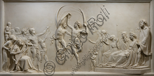 "Danza dei figli di Alcinoo", 1790-2, di Antonio Canova (1757 - 1822), gesso. Particolare.