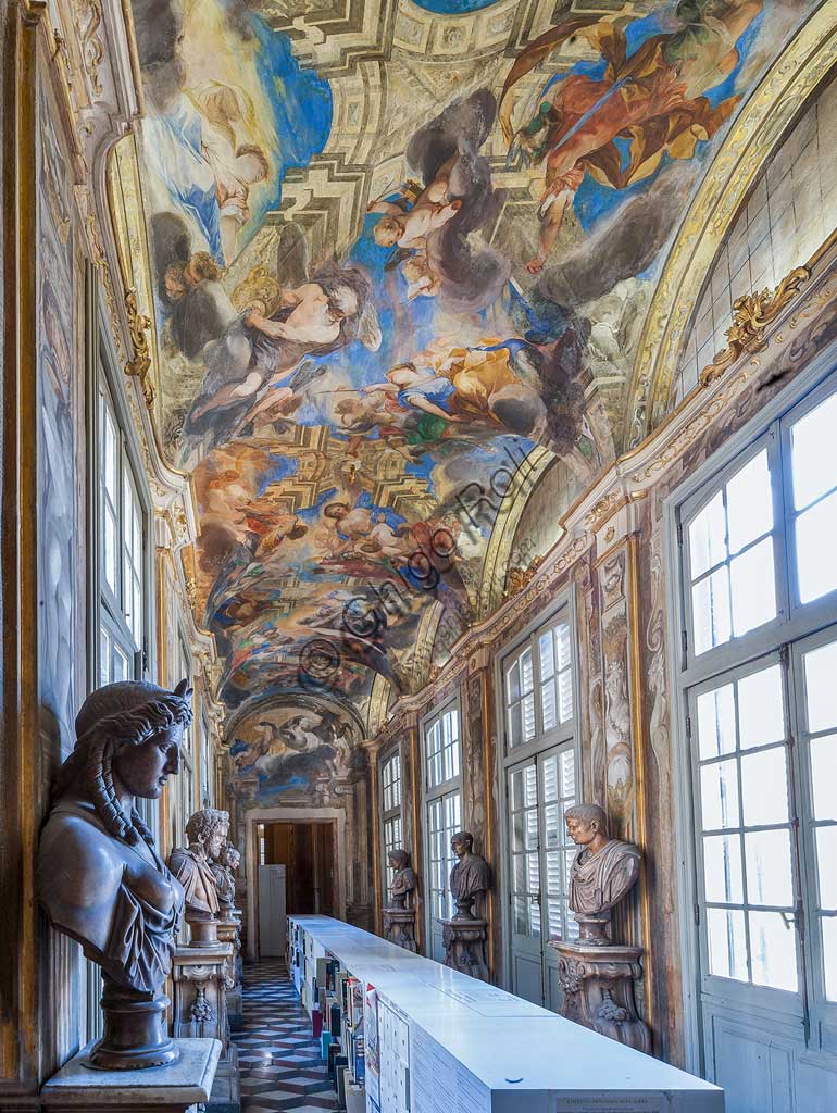 Genoa, Palazzo Balbi Senarega,: the Loggia with frescoes "Olympian Divinities" and "The Rape of Proserpina" by Valerio Castello e Andrea Sighizzi.World Heritage UNESCO.