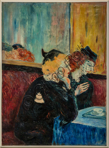 Museo Novecento: "Donne al caffè", di Aligi Sassu, 1942. Olio su tela.