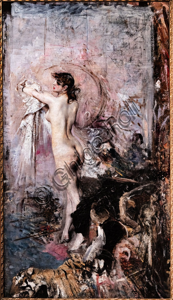 “Dopo il bagno”, di Giovanni Boldini, 1880-8, olio su tela.