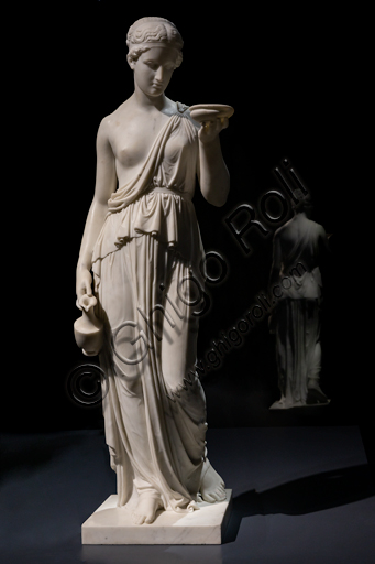  "Hebe", 1800-5, by Bertel Thorvaldsen  (1770 - 1844), marble statue. 