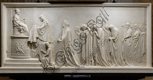 "Ecuba e le donne troiane offrono il peplo a Pallade", 1790-92, di Antonio Canova (1757 - 1822), gesso.