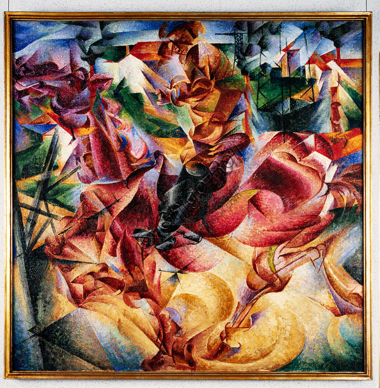 ”Elasticità”, di Umberto Boccioni, olio su tela, 1912.