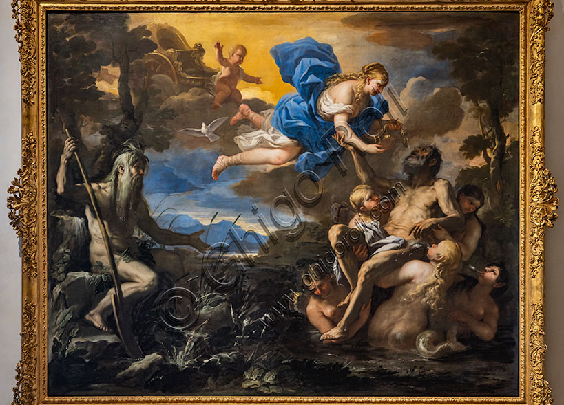 “Aeneas made immortal by Venus”, by Luca Giordano, oil painting on canvas, second half XVII century.