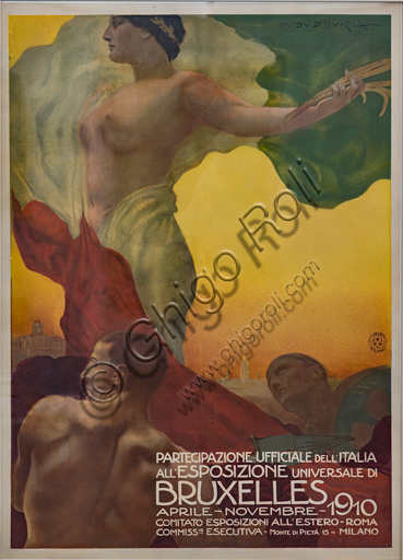 “National Exposition in Bruxelles”, poster by Marcello Dudovich, 1910, lithograph on paper.