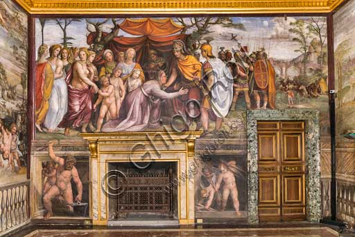 Roma, Villa Farnesina, Stanza di Alessandro (o Stanza delle Nozze Chigi): " La Famiglia di Dario davanti ad Alessandro", affresco del Sodoma (Giovanni Antonio de' Bazzi), 1519.