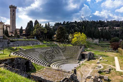 Fiesole, l'area archeologica: il teatro romano.