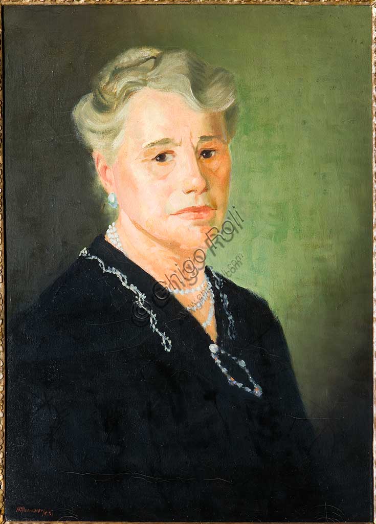 Collezione Assicoop - Unipol: Nereo Annovi (1908-1981), "Figura di Donna". Olio su tela, cm. 50x65.