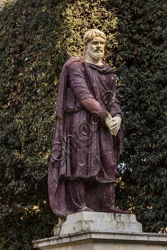   Florence, Boboli Gardens: one of the two statues representing Dacian Prisoners (II century), probably coming from Trajan's Forum.