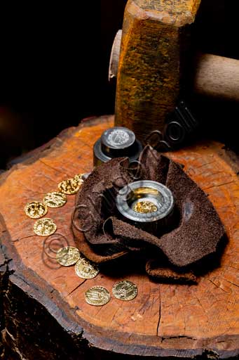   Florence, Penko Bottega Orafa (goldsmith workshop): mould to coin fiorini (the ancient florentine coins).