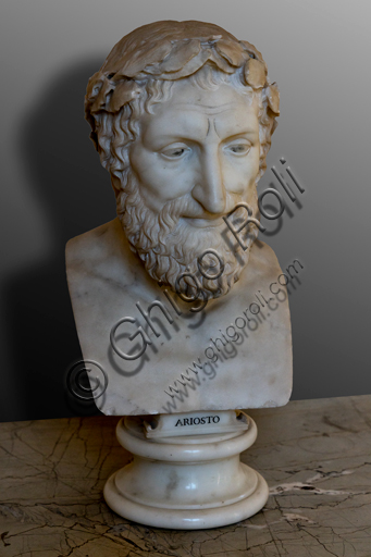  Foligno, Trinci Palace: marble bust representing Ludovico Ariosto.