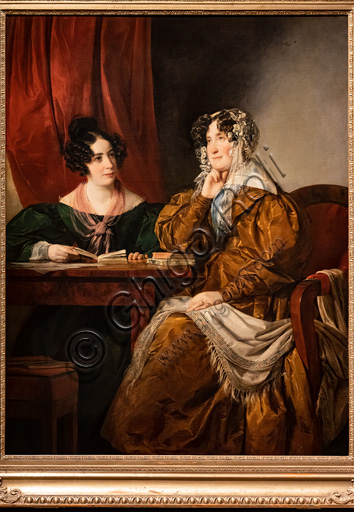 Friedrich von Amerling: "Ritratto della Baronessa Henriette von Pereira - Arnstein con la figlia Flora", olio su tela, 1833.
