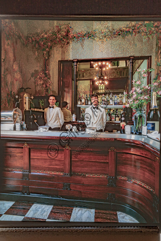  Gallery Vittorio Emanuele II: interiors of the “Camparino”, the famous Art Nouveau café.