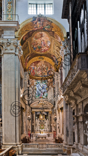 Genova, Duomo (Cattedrale di S. Lorenzo),  interno, Cappella Senarega o di Nostra Signora del Soccorso (abside meridionale): veduta generale.