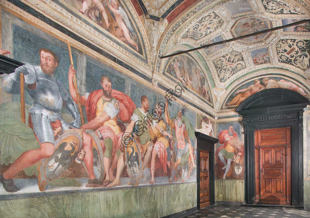 Genova, Villa del Principe (Palazzo di Andrea Doria), Loggia degli Eroi: antenati di Andrea Doria. Affreschi di Perin del Vaga (Pietro Bonaccorsi), 1529 - 1532.