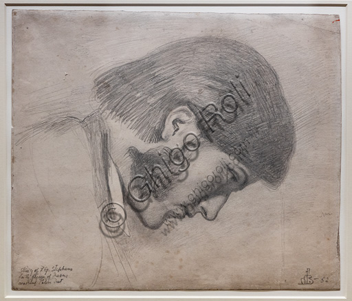 Studio di F. G. Stephens per "Gesù lava i piedi di Pietro" (1852) di Ford Madox Brown (1821 - 93); grafite su carta.