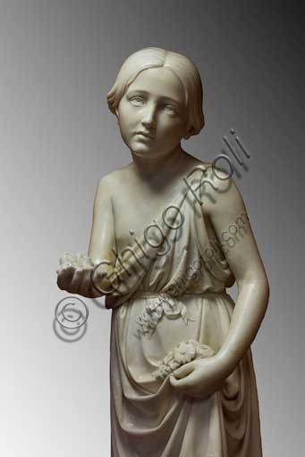 Assicoop - Unipol Collection: Giovanni Cappelli (1814 - 1885); "Young Girl" (marble, h. cm 122).