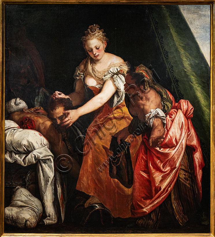 “Judith with the head of Holofernes”, by Paolo Caliari, known as Veronese, 1555-55, oil on canvas.