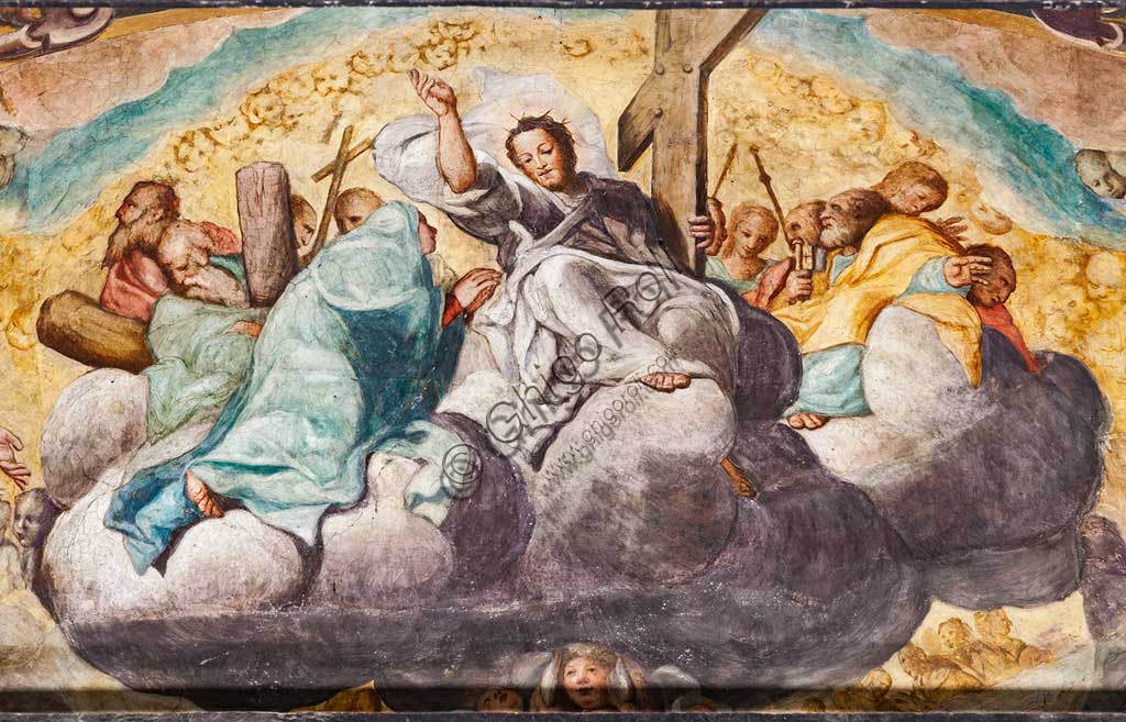 Basilica of St Prospero, the apse: "Finale Judgement", fresco by Camillo Procaccini  (1585 - 1587). Detail.
