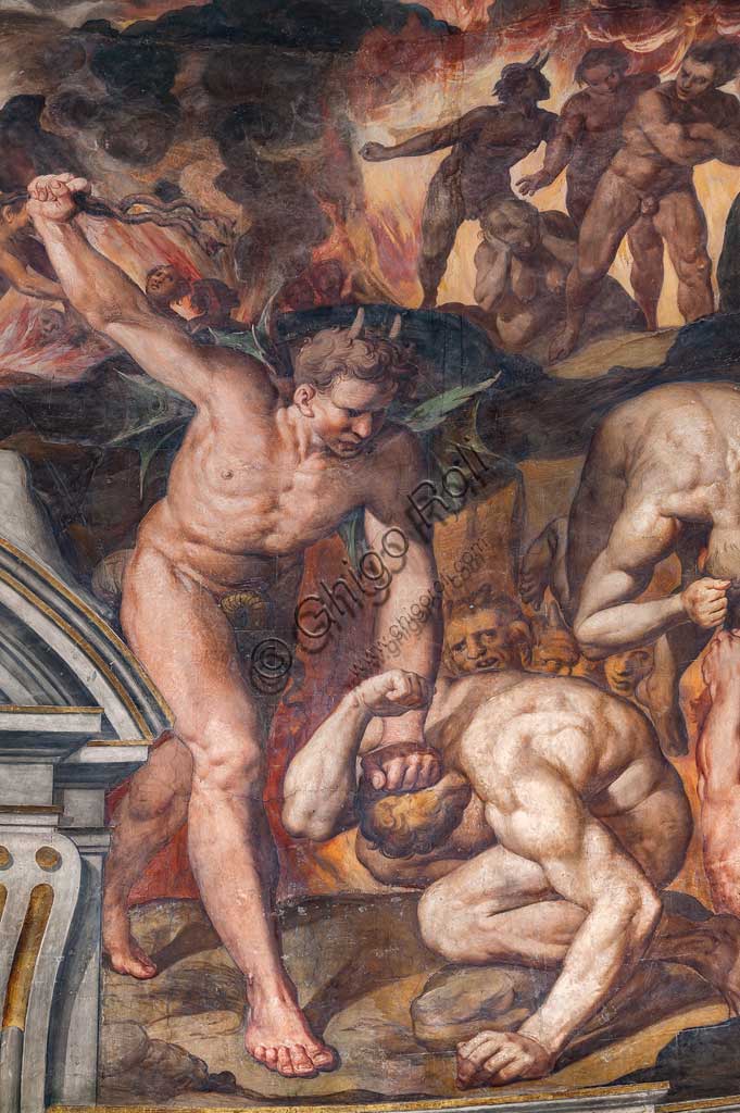 Basilica of St Prospero, the apse: "Finale Judgement", fresco by Camillo Procaccini  (1585 - 1587). Detail.