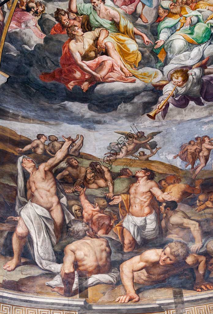 Basilica of St Prospero, the apse: "Finale Judgement", fresco by Camillo Procaccini  (1585 - 1587). Detail.