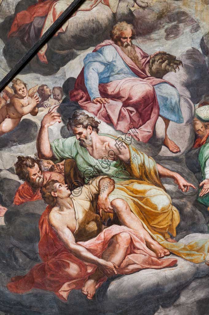 Basilica di San Prospero, abside: "Giudizio finale", affresco di Camillo Procaccini (1585 - 1587). Particolare.