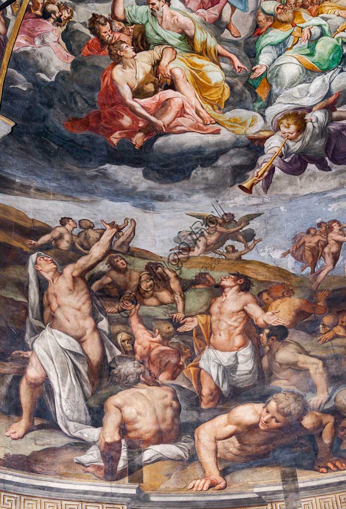 Basilica di San Prospero, abside: "Giudizio finale", affresco di Camillo Procaccini (1585 - 1587). Particolare.