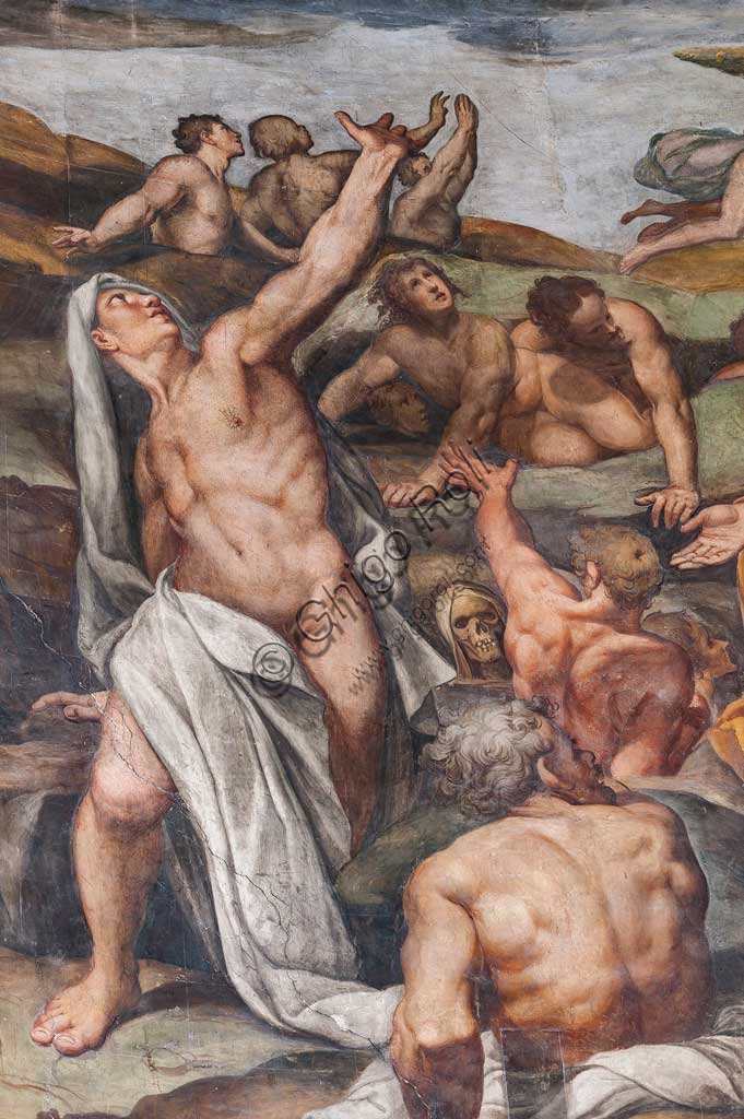 Basilica of St Prospero, the apse: "Finale Judgement", fresco by Camillo Procaccini  (1585 - 1587). Detail.