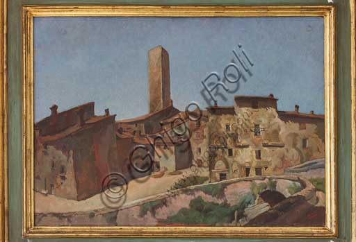 Assicoop - Unipol Collection: Mario Vellani Marchi (1895 - 1979); "Gubbio" (Oil on plywood, 49 x 66).
