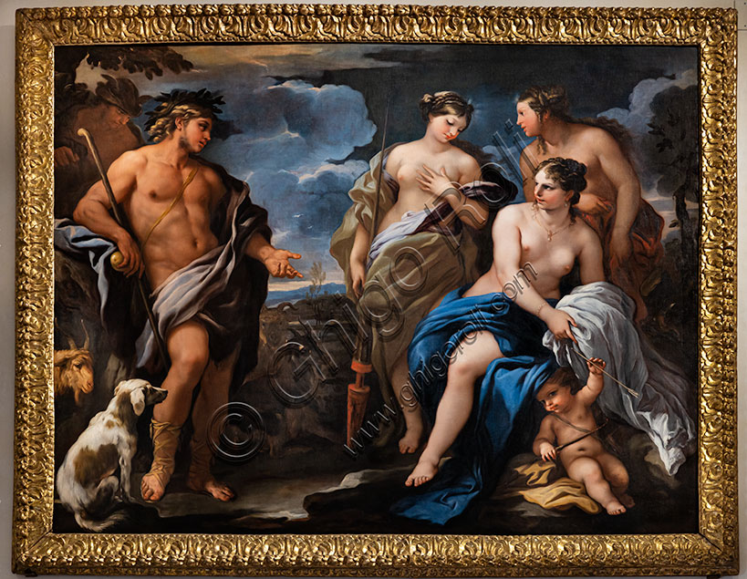 “The Judgment of Paris”, by Luca Giordano, oil painting on canvas, second half XVII century.