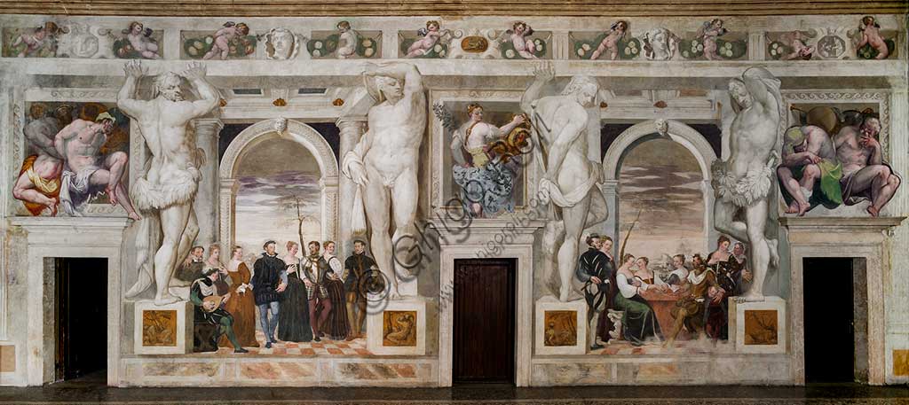 Caldogno, Villa Caldogno, salone: "Invito alla Danza", affresco di Giovanni Antonio Fasolo, ca. 1570.