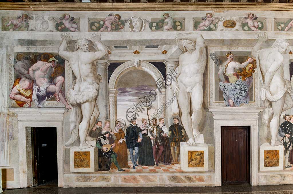 Caldogno, Villa Caldogno, salone: "Invito alla Danza", affresco di Giovanni Antonio Fasolo, ca. 1570.