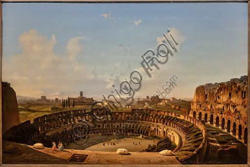 Ippolito Caffi: "Interno del Colosseo", olio su tela, 1855.