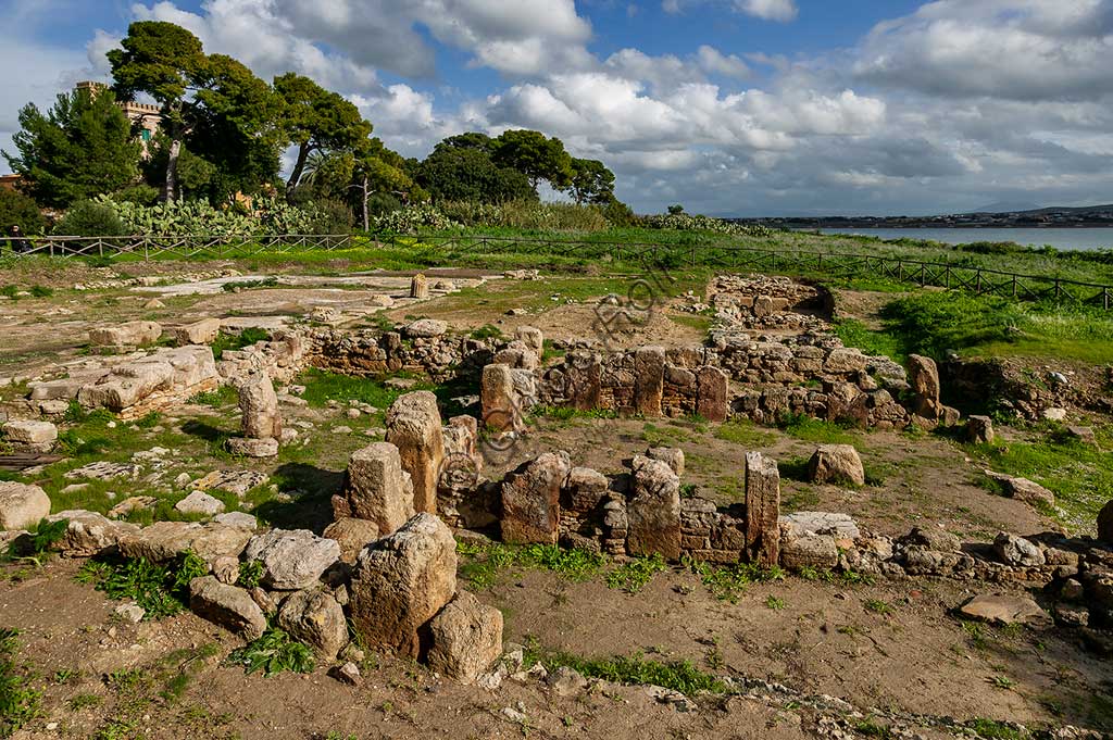 Isola di San Pantaleo, Mothia: veduta della "Casa dei Mosaici".