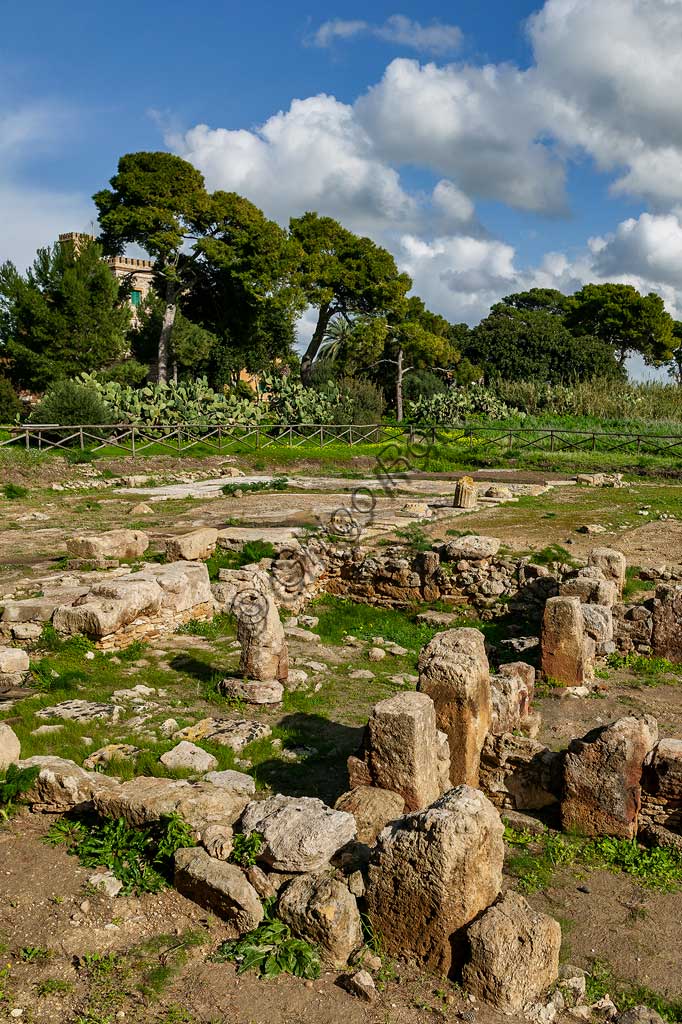 Island of San Pantaleo, Motya: view of the "House of Mosaics".