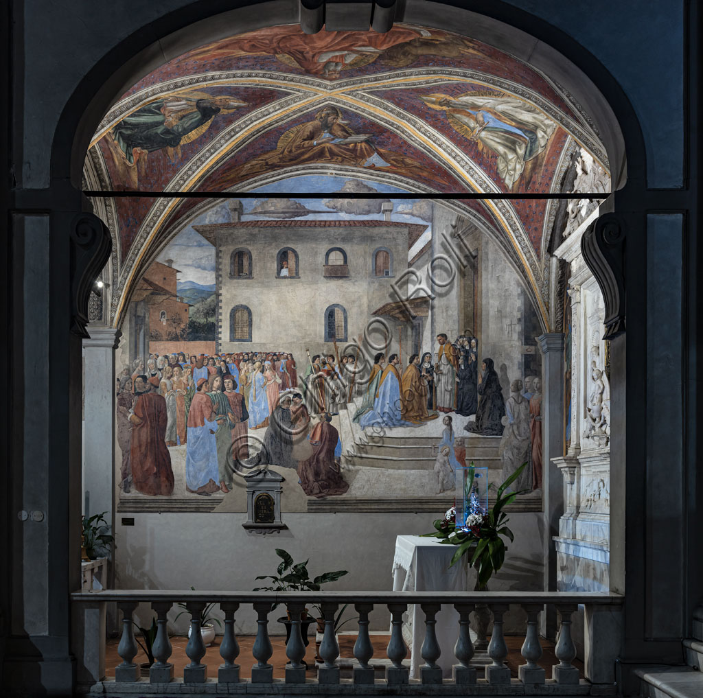 “La cappella del Miracolo del Sacramento”, con affreschi di Cosimo Rosselli (1485-1486)Firenze, Chiesa di S. Ambrogio.