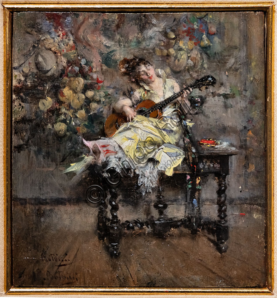 “The Guitar  Player”, by Giovanni Boldini, 1874, oil painting on canvas.