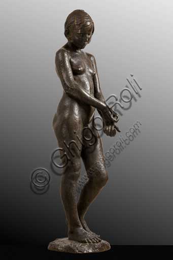 Assicoop - Unipol Collection:   inv. n° 459:  Giuseppe Graziosi (1879 - 1942), "The adolescent"; bronze, h. 154.