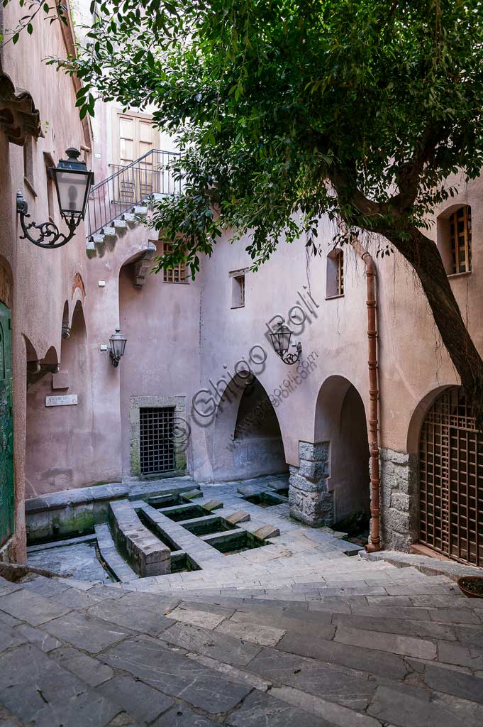 Cefalù: partial view of the ancient wash houses, known as the Medieval Wash-house.