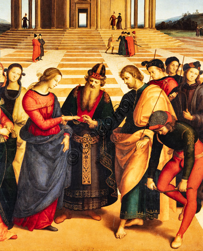  “Lo Sposalizio della Vergine”, di Raffaello Sanzio, olio su tavola, 1504. Particolare.